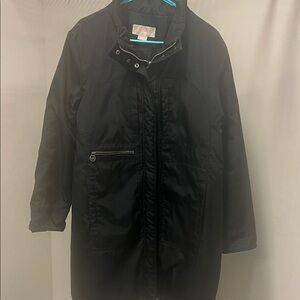 Michael Kors Black Coat with Cream Label